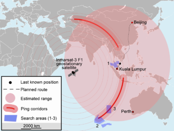 MH370 flight paths www.en.wikipedia.org
